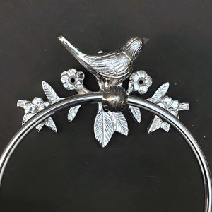 Brass Chrome Bird Towel Ring / Made of Solid Brass & Handcrafted / Durable for atleast 5 years !! Limited Stock Left