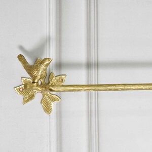 Brushed Brass Bird Towel Rack | Made of Solid Brass & Handcrafted / Bird Bathroom Hardware/ Durable for atleast 5 years !! Limited Stock