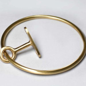 Minimalist Brass Brushed Towel Ring / Solid Heavy Brass and Handcrafted / Super Saver Prices till Stock Last