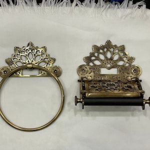 Antique Victorian Set of Towel Ring + Roll Holder / Handcrafted / Directly from Manufacturer /SUPER SAVER DEAL till the stock lasts Hurry !!