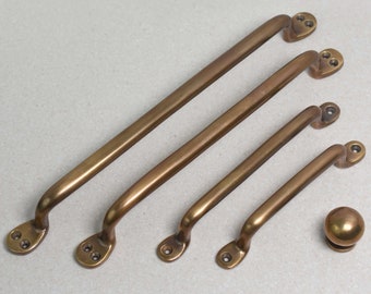 Unlacquered Brass Antique Serene Handles and Knobs I Limited Stock