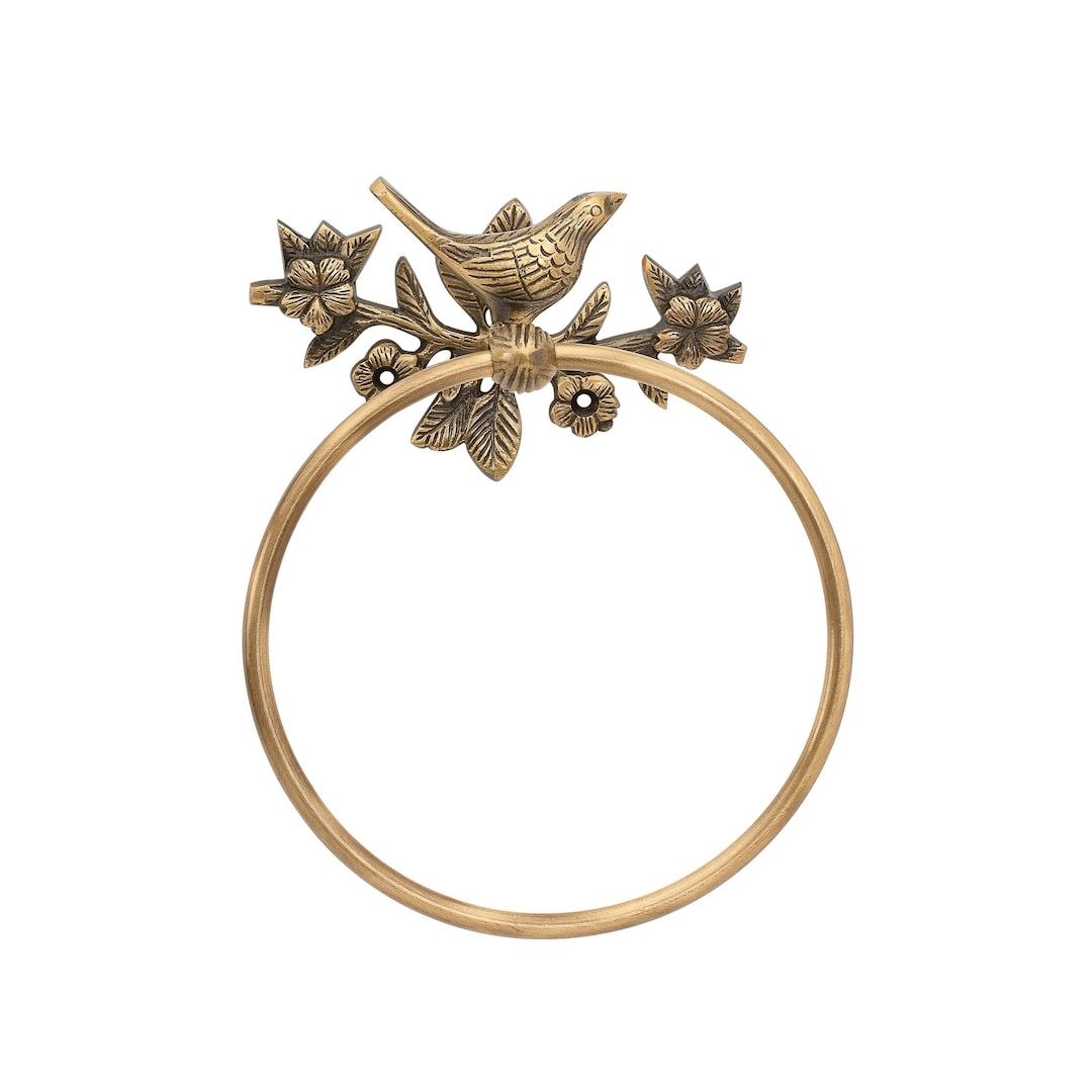Brass Antique Bird Towel Ring / Made of Solid Brass & Handcrafted