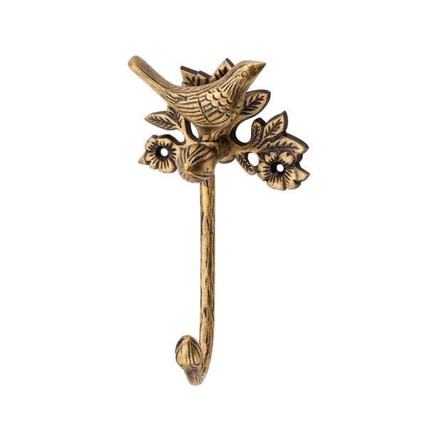 Brass Antique Bird Hook / Made of Solid Brass & Handcrafted / Durable for atleast 5 years !! Limited Stock Left