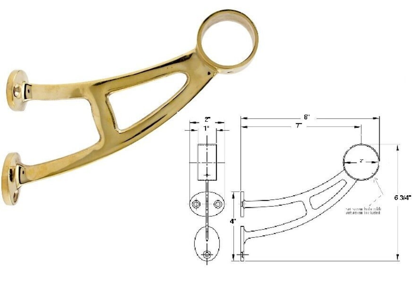 Brass Bracketsfoot Rest Supportsbar Foot Railfoot Restpub Etsy