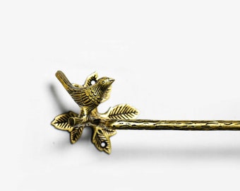Brass Antique Bird Towel Rack | Made of Solid Brass & Handcrafted / Durable for atleast 5 years !! Limited Stock Left