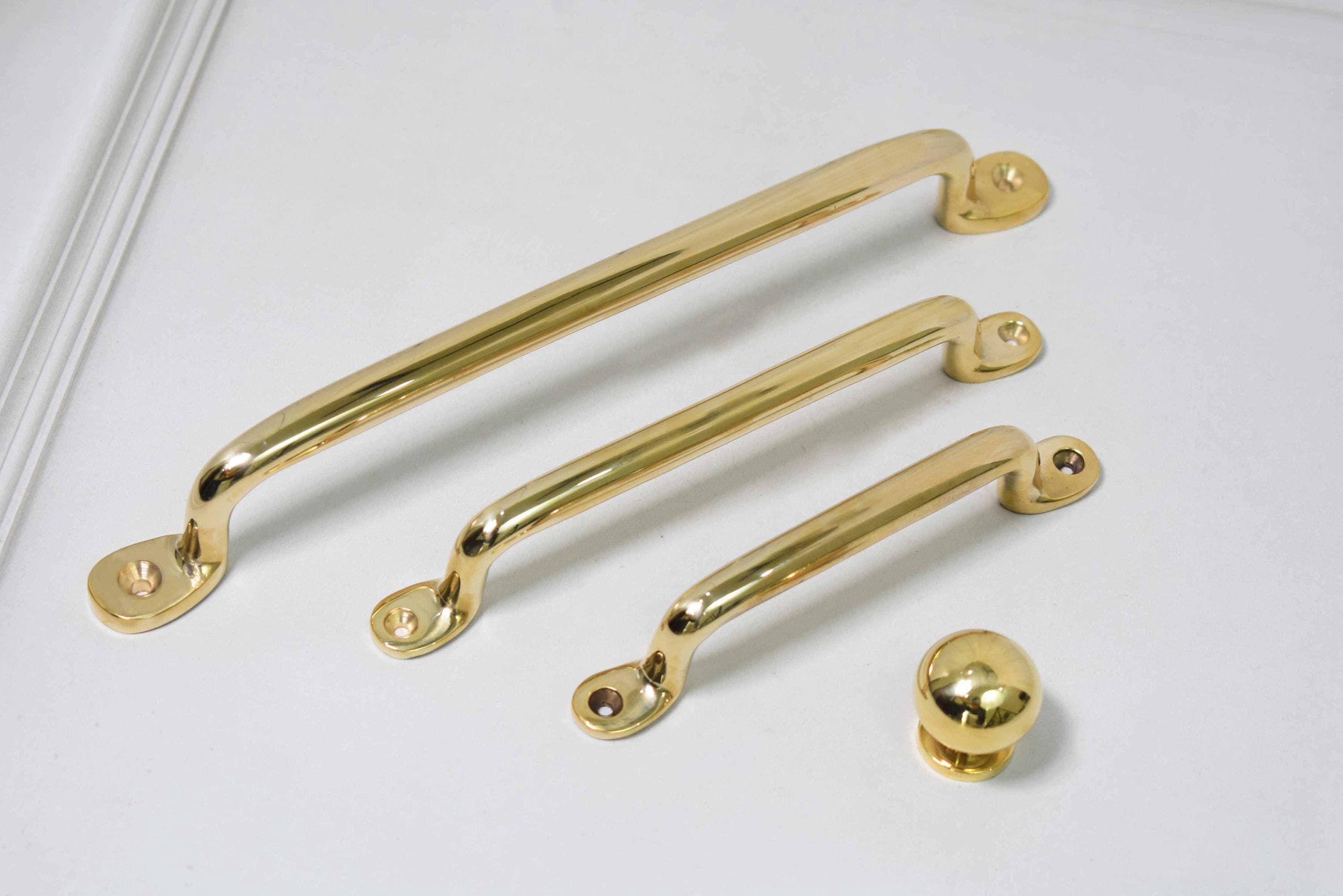 Unlacquered Brass Polished Handles and Knobs I Solid Brass | Limited Stock