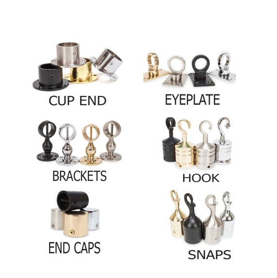 Decking Rope Fittings for 1 1/2 Inch Rope Cup Ends, Hooks, Eye