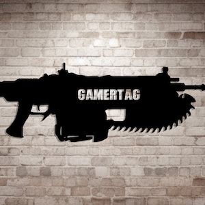 Custom Gamer Tag Metal Wall Art, Game Room Decor, Birthday & Dad Gifts, Black Friday, Cyber Monday Deals
