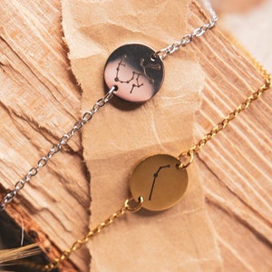 Personalized Zodiac Sign Bracelet: Stainless Steel Personalized Jewelry
