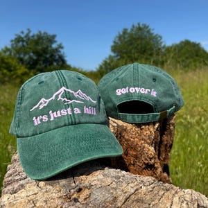 Embroidered Bottle Green Dad Hat Hiking Hat Outdoor Adventure Cap Hiker Gift Motivational Baseball Cap
