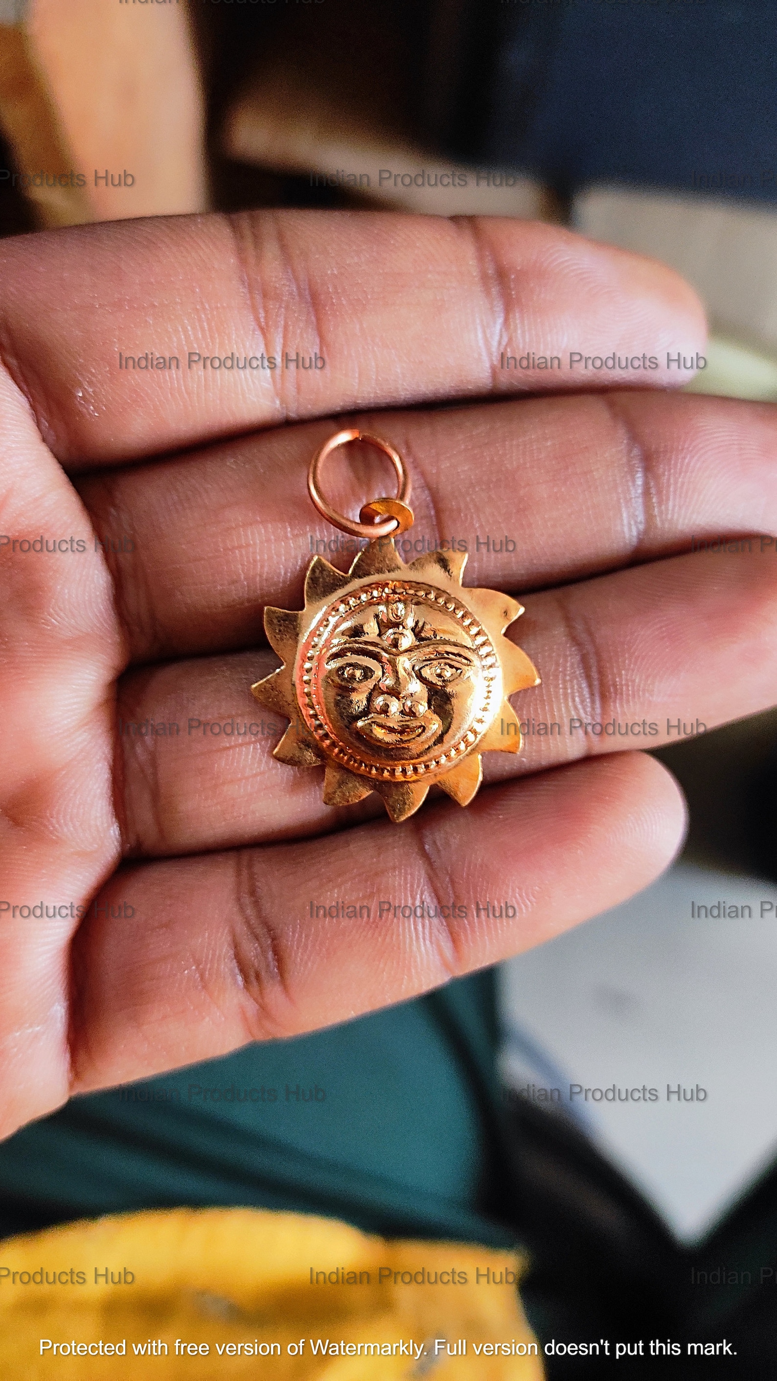 Pure Copper Energized Surya Locket Tamba Sun Pendent for Men Etsy