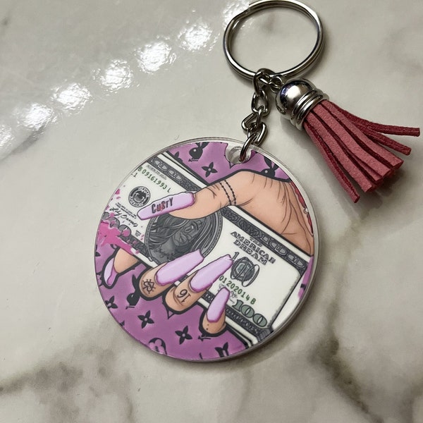 Money Keychain Etsy