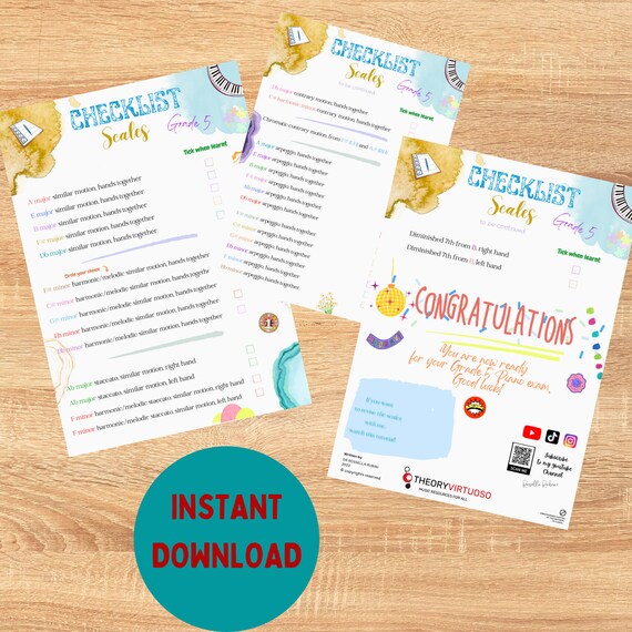 checklist-for-grade-5-piano-scales-printable-etsy