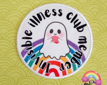 Invisible Illness Club Mental Health Neurodivergent Patch Round Bipolar Schizophrenia Advocacy Hidden Disability Iron On