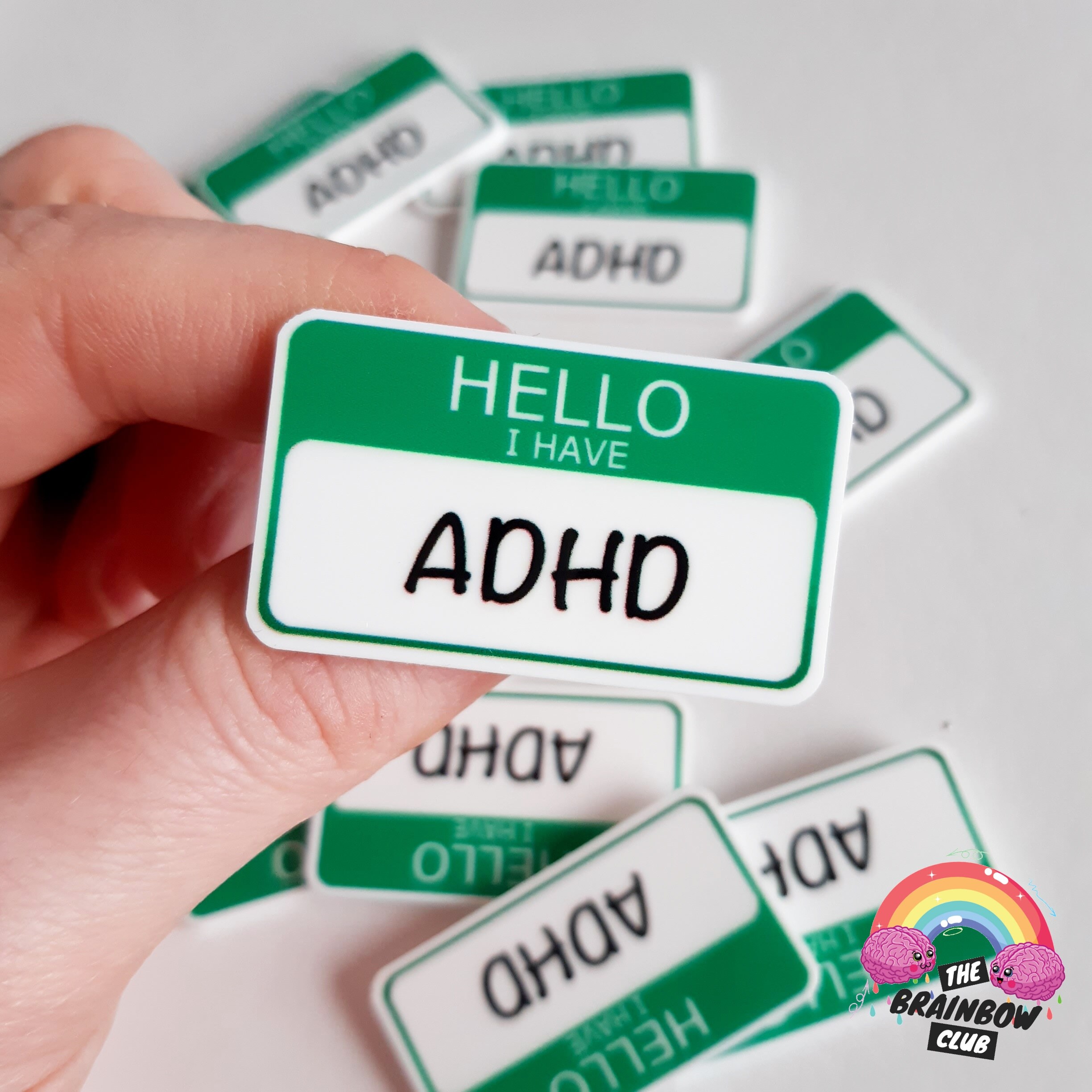 ADHD Name Tag Badge Mental Illness Advocacy Condition Health - Etsy