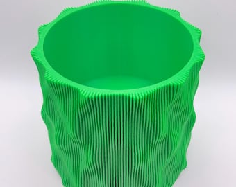 Maceta impresa en 3D con bandeja de goteo oculta - Wave