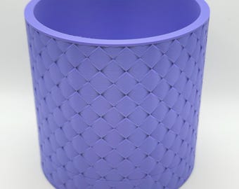 Maceta impresa en 3D con bandeja de goteo oculta - Acolchada