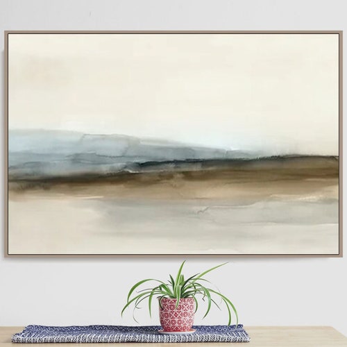 Large Beige shops Abstract Painting Contemporary Oil Paintings For Living Room, Beige Painting Brown Painting,Oversized Minimal Scandinavian Art