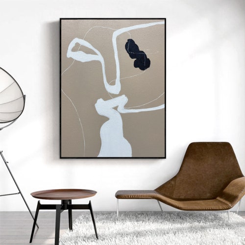 Beige Wall Art Beige Painting Beige shops Abstract art Beige framed abstract art Beige Minimalist art