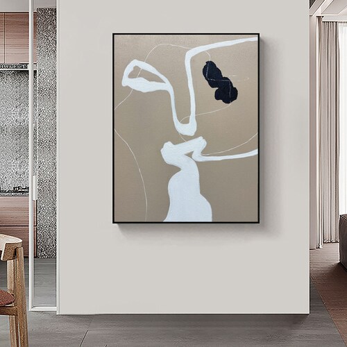 Beige Wall Art Beige Painting Beige shops Abstract art Beige framed abstract art Beige Minimalist art