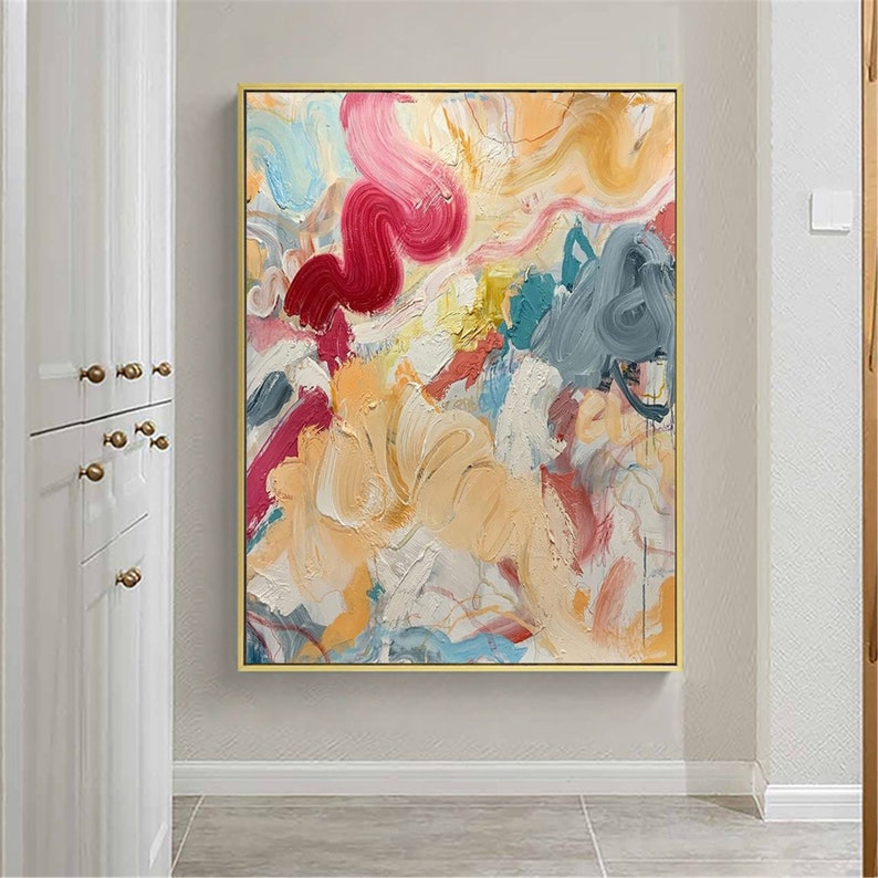 Large Original Colorful Abstract Painting,Beige heavy texture Painting on canvas,Large Wall Art,Abstract Painting,Abstract shops Wall Decor