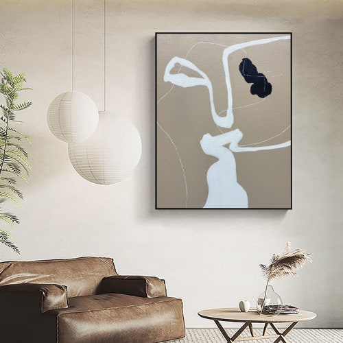 Beige Wall Art Beige Painting Beige shops Abstract art Beige framed abstract art Beige Minimalist art