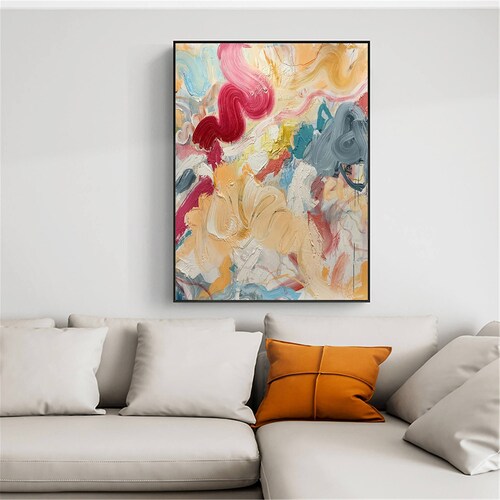 Large Original Colorful Abstract Painting,Beige heavy texture Painting on canvas,Large Wall Art,Abstract Painting,Abstract shops Wall Decor