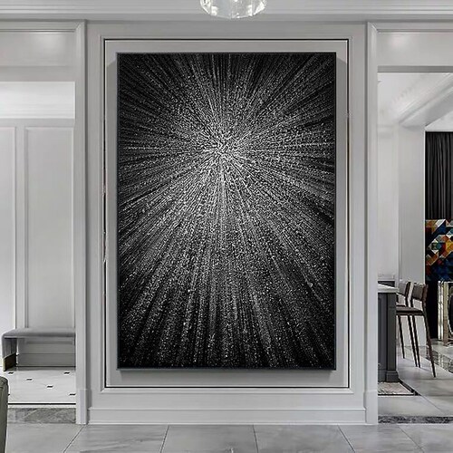 Black Painting White Texture Abstract Painting Black And White Canvas Art shops Minimalist Decor Personalized Gifts Home Decor Wall Art