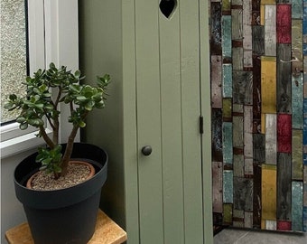 Handmade Rustic Heart Larder Cupboard