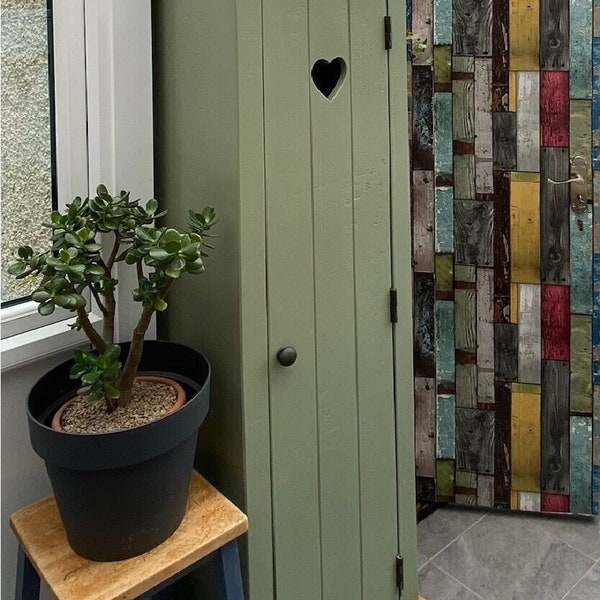 Handmade Rustic Heart Larder Cupboard