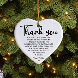 Thank You Keepsake, Personalised Thank You Gift, Gift To Say Thank You, Ceramic Heart Keepsake, Custom Thank You Present