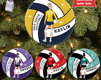 Volleyball Girl Ornament Personalized, Sports Ornament 2023, Christmas Gift for Sport Lover, Christmas Decoration, Team Gift, Senior Gift
