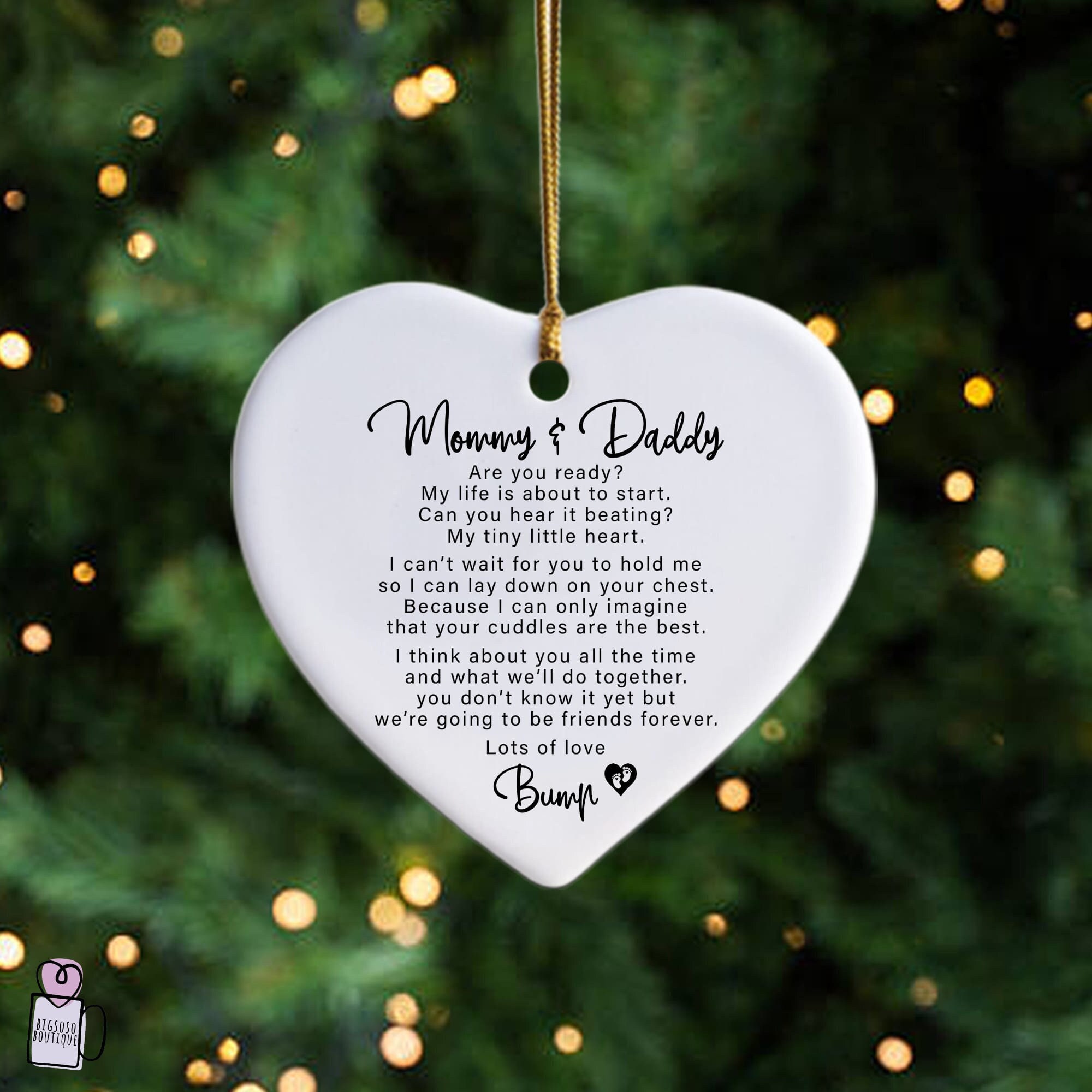 To Our Dear Mom Personalized Christmas Gift From Your Children Pea