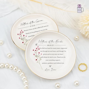 Mother's Of Groom Bride Dish, Rings Dish, Gift From Bride, Gift From Daughter, To My Mother On My Wedding Day, Wedding Bridal Party Gifts.