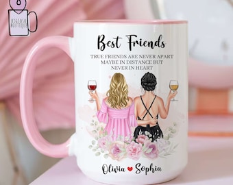 Custom Best Friend Mug, Best Friend Gift For Birthday, Personalized Best Friend Gift, Soul Sisters Gift, Bestie Mug, Friendship Mug Gift.