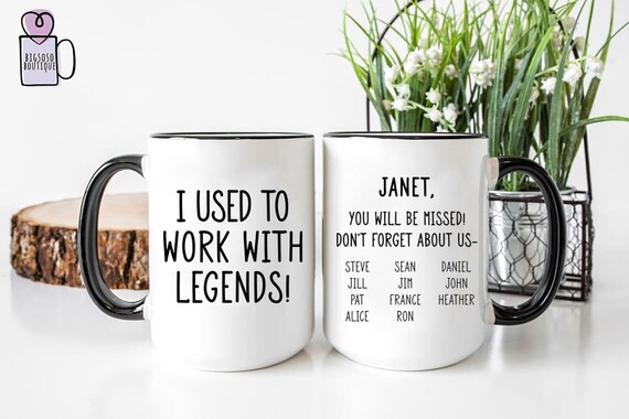 Coworker Leaving Mug, I Used To Work With Legends, Co-worker Goodbye Mug, Farewell Coworker, Leaving Job Gift, Awesome Coworkers