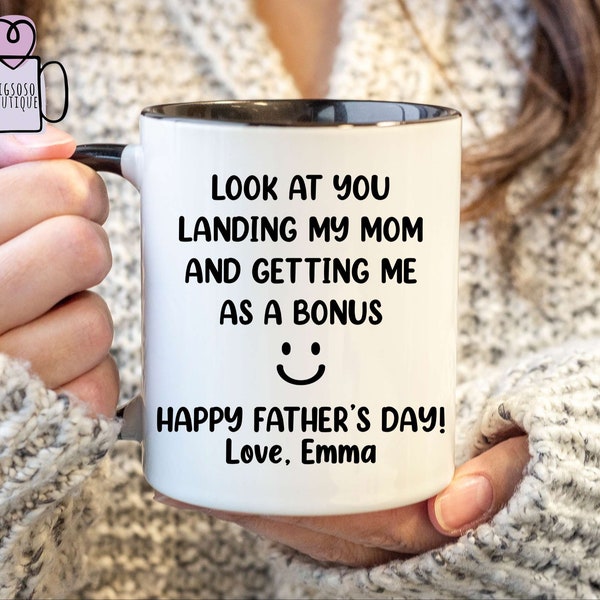 Men'S Best Bonus Dad Ever T-Shirt Usa Flag American Step Dad Father'S Day Birthday Gift For Man (Small Black