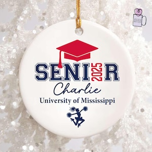 Personalized Senior 2025 Christmas Ornament, High School Senior Ornament, Class Of 2025 Ornament, Graduation Ornament, University Ornament.