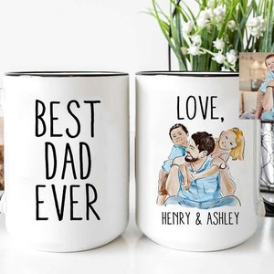 Best Dad Ever Mug, Personalized Photo Mug For Dad, Mug With Picture, Kids Photo Mug, Father's Day Gift, Father's Day Mug For Dad, Gift Mug.