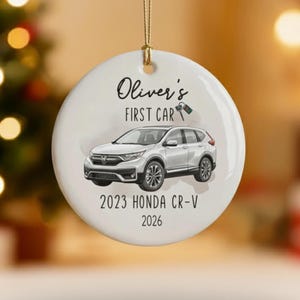 Personalized First Car Ornament, New Driver Christmas Ornament, New Car Keepsake, Car Owner Gift, Car Lover Gift, My First Car Keepsake