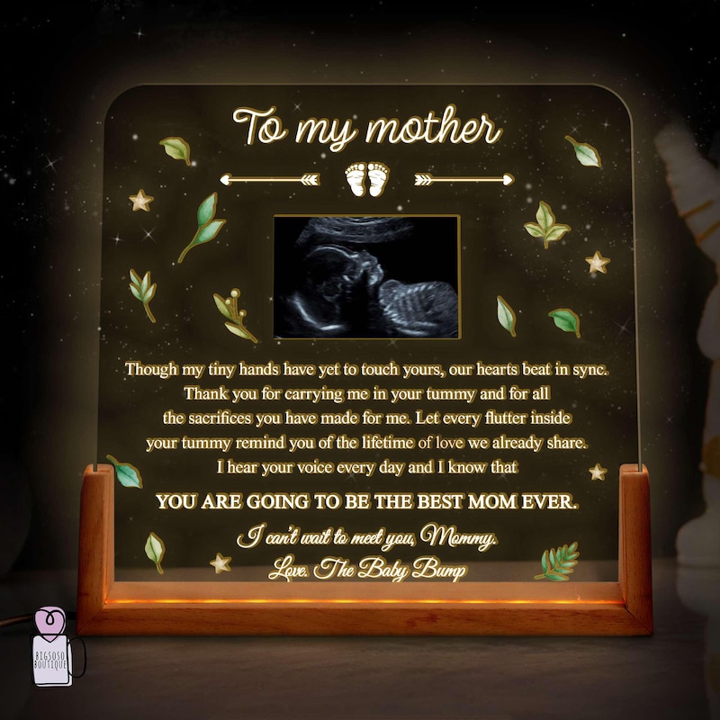 Personalized Baby Photo Wooden Plaque - Gift for Baby/Mother's Day/Father's Day main image 0