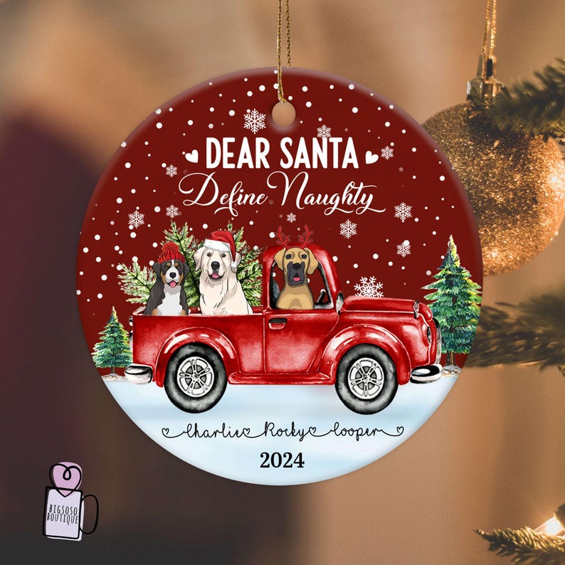 Personalized Pets Ornament, Christmas Ornament, Cat and Dog Ornament