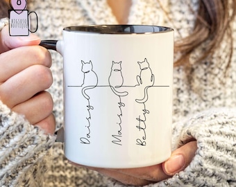 Personalized Cat Mom Mug, Mother's Day Mug, Cat Lover Mug, Cat Owner Mug, Custom Cat Mom, Cat Name Mug,  Best Cat Mom Dad Ever Mug, Cat Dad.