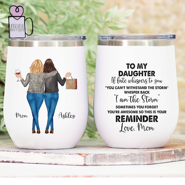 Custom To My Daughter Tumbler, Personalized Funny Coffee Mug From Mom, Custom Daughter Gift Cup, Birthday Gift, Daughter Mother Mug