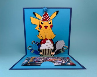 Pikachu Geburtstagskarte SVG für Cricut