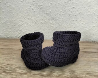 handmade Crochet Baby Work Boots, handmade  Blue Rubber Boots, handmade  Baby Boy Shoes