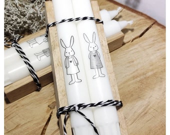 Gift set of 2 Easter candles in a wooden box * Easter * souvenirs * Easter bunnies * Easter