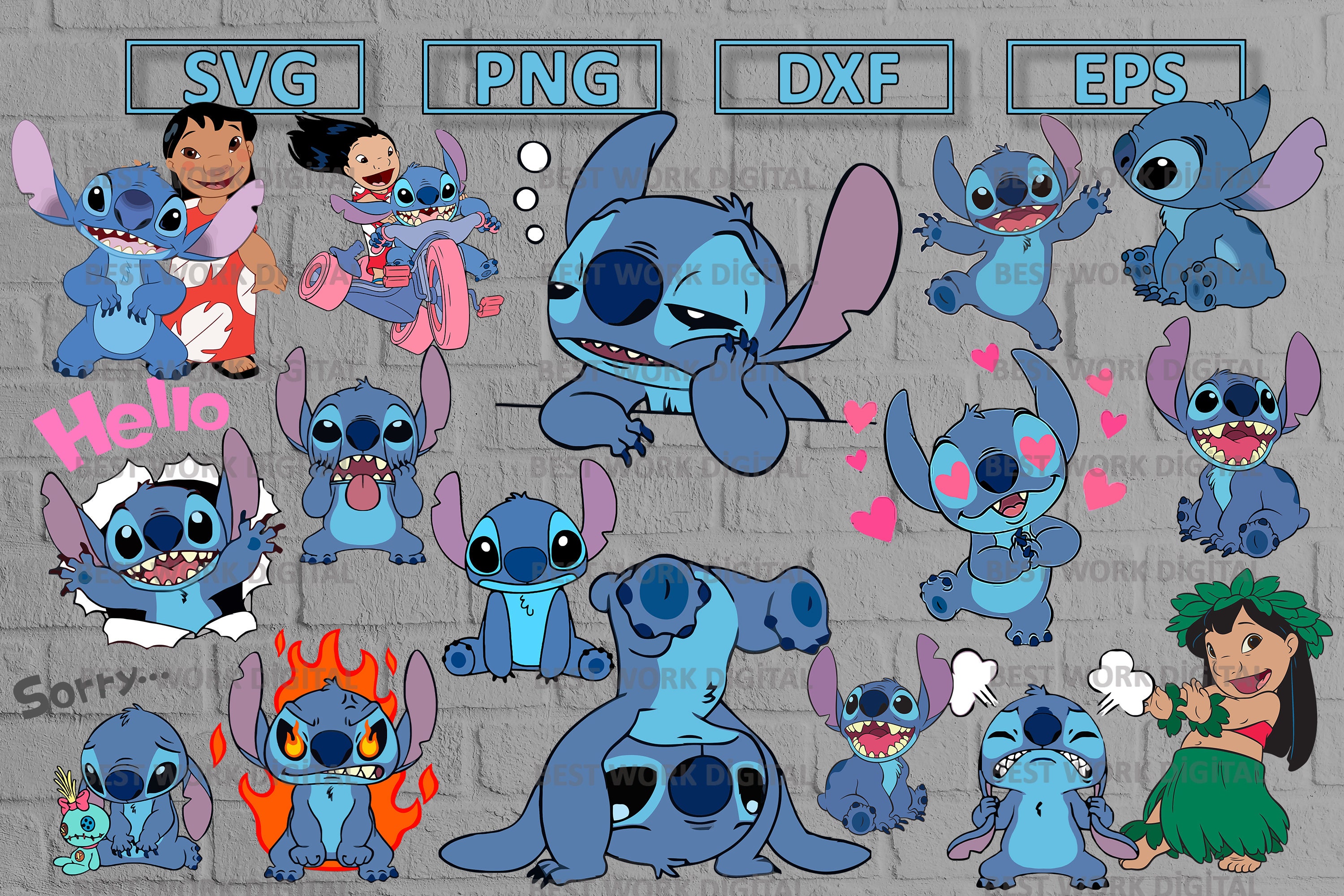 Lilo and stitch svg bundle files lilo and stitch svg für Etsy Österreich