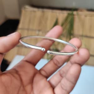 Sterling Silver Jewelry, Simple Silver Bangle, Bangle Style Bracelet, 925 Sterling Silver Bangle, Handmade Silver Bangle, Silver Jewelry,