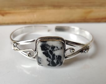 Witte buffelarmband turkoois 925 sterlingzilver: verstelbare handgemaakte sieraden